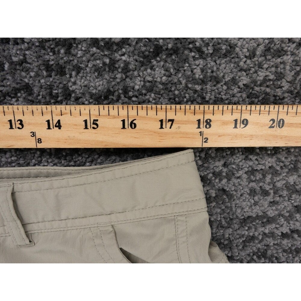 REI Cargo Shorts Womens 14 Beige Relaxed Belted Stretch Quick Dry Hike Gorpcore - Picture 12 of 16